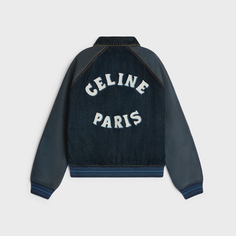 teddy jacket in cotton denim
