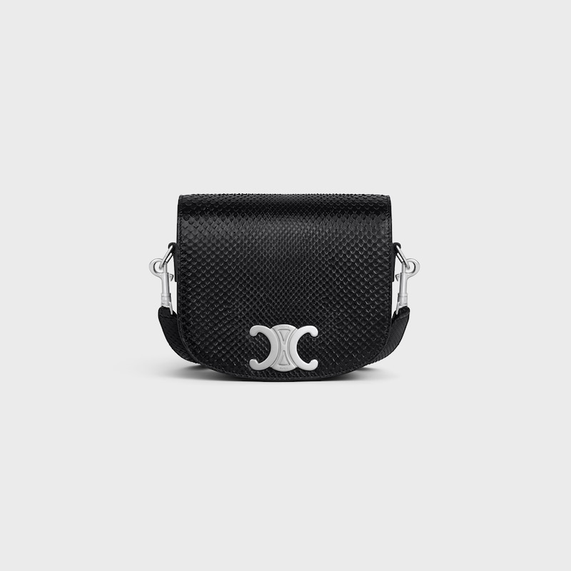 small besace strap triomphe in python