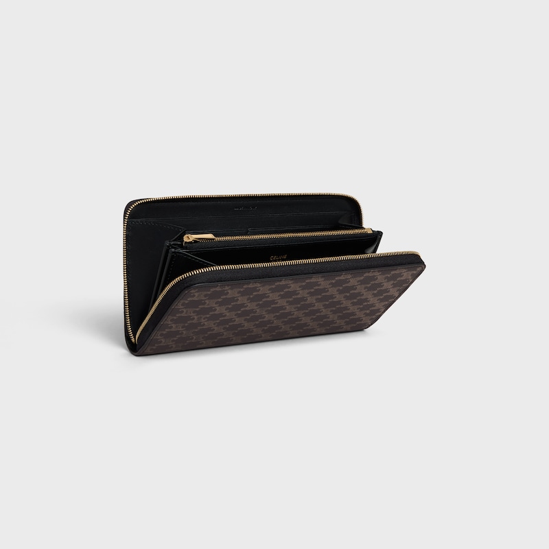 large zipped wallet in triomphe canvas