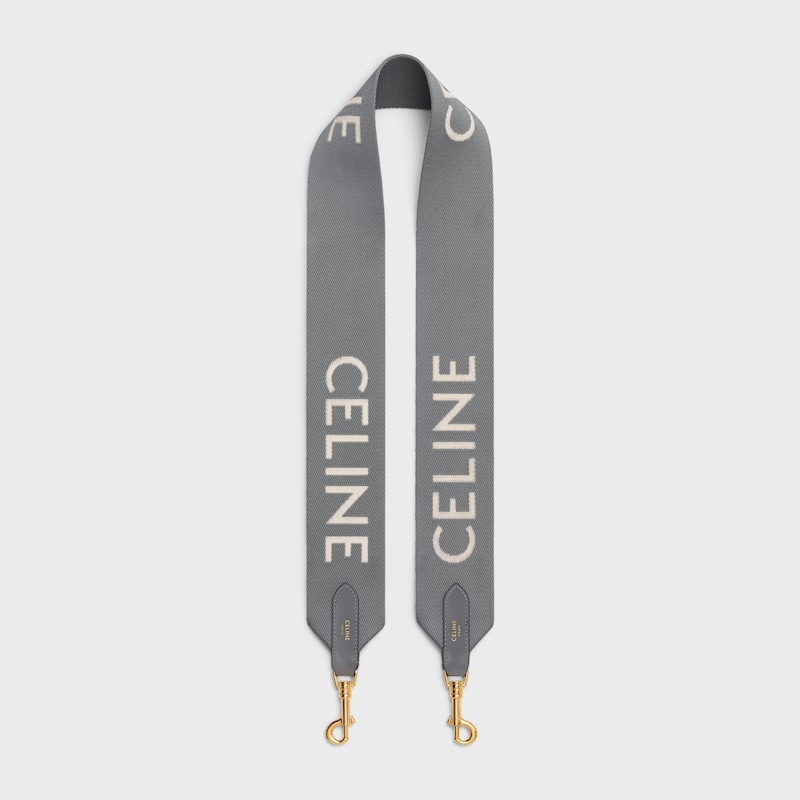 long strap in wool with celine jacquard
