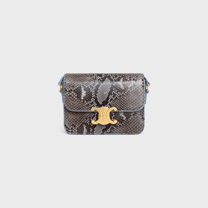 teen triomphe bag in python patchwork