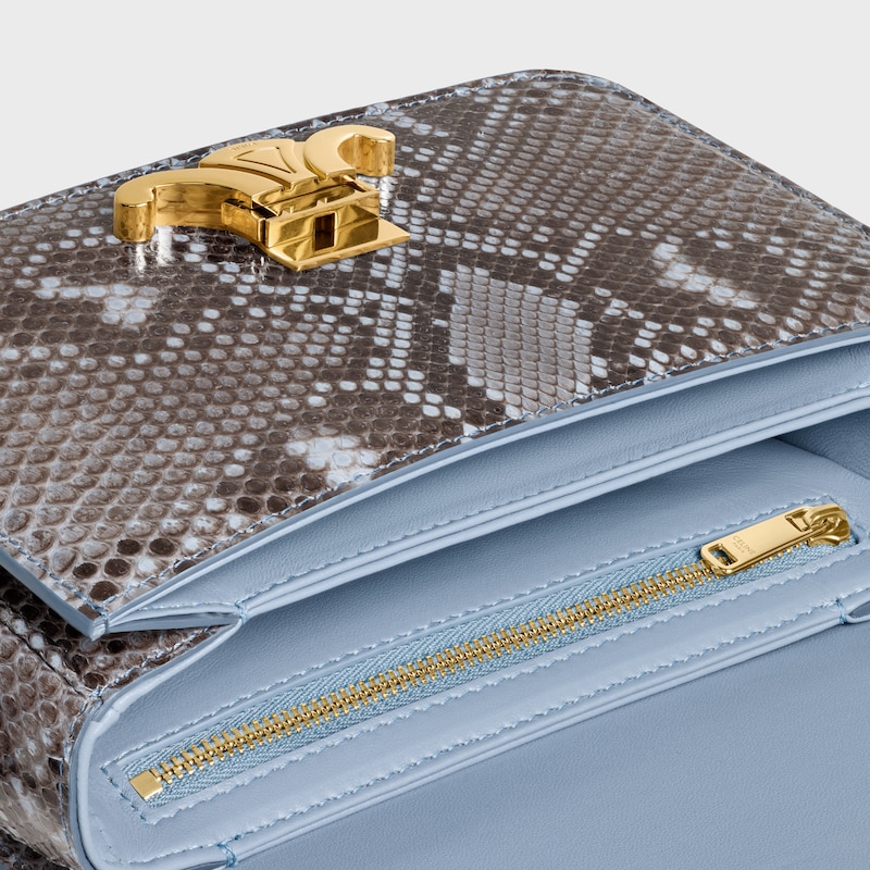 teen triomphe bag in python patchwork